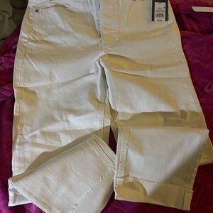 White Straight-Leg Jeans